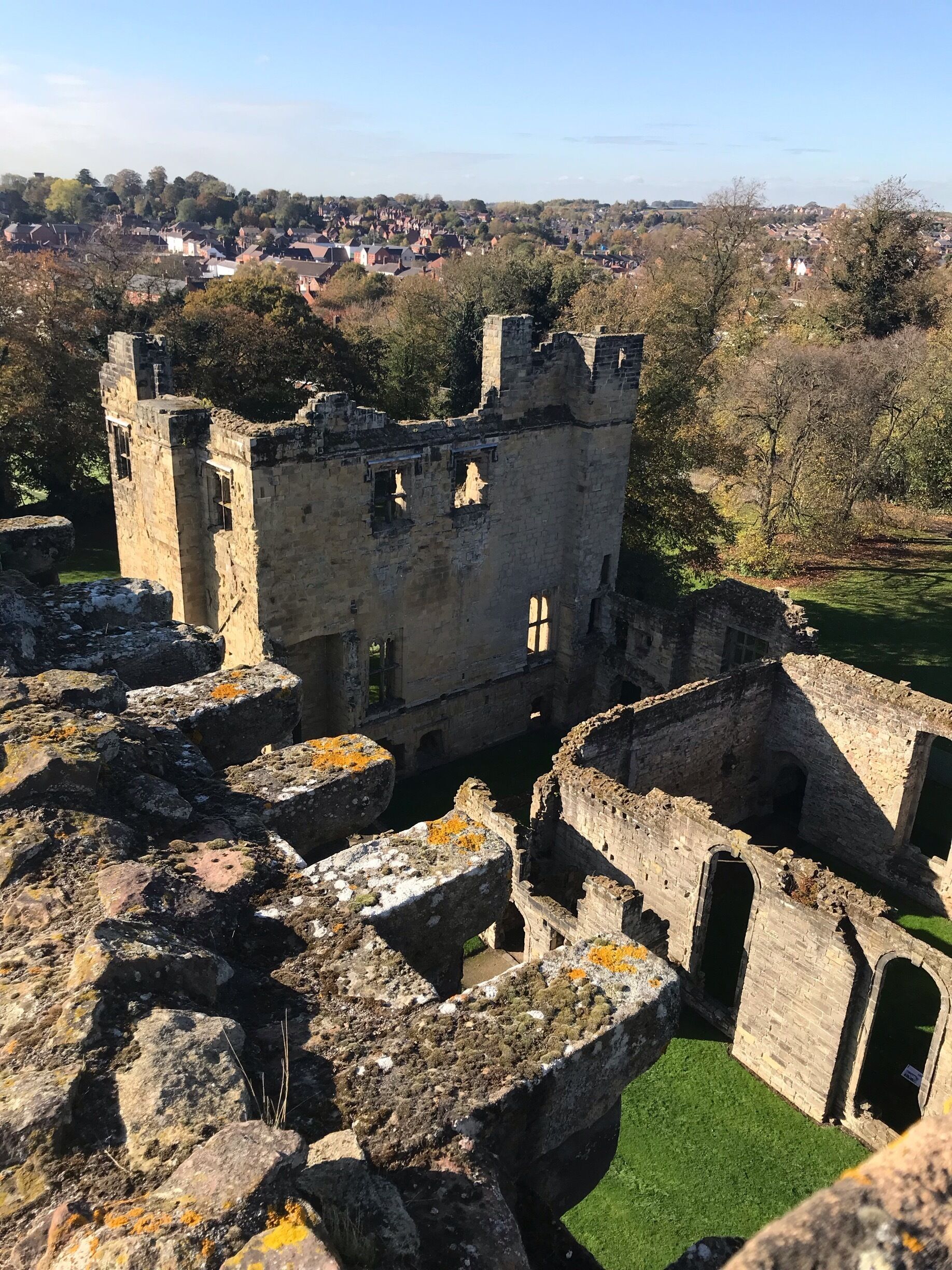 98 steps later and you get the views across Leicestershire. English Heritage site.