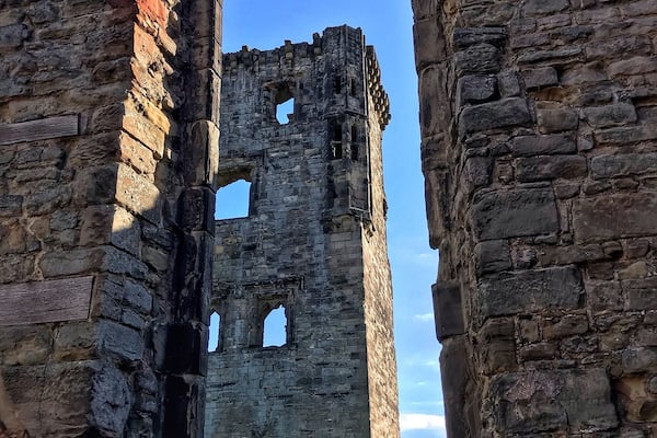 View of Ashby-de-la-Zouch Castle Tower from what was the great hall.