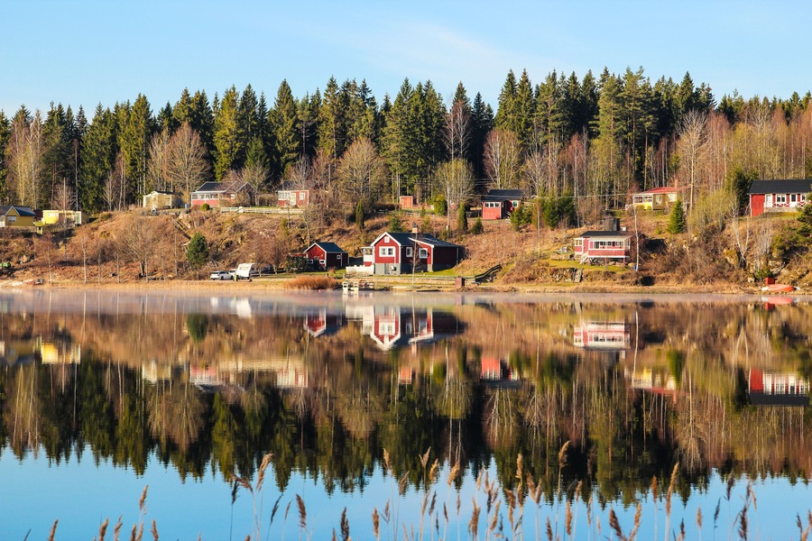 Stimmung am See bei Vimmerby in Schweden