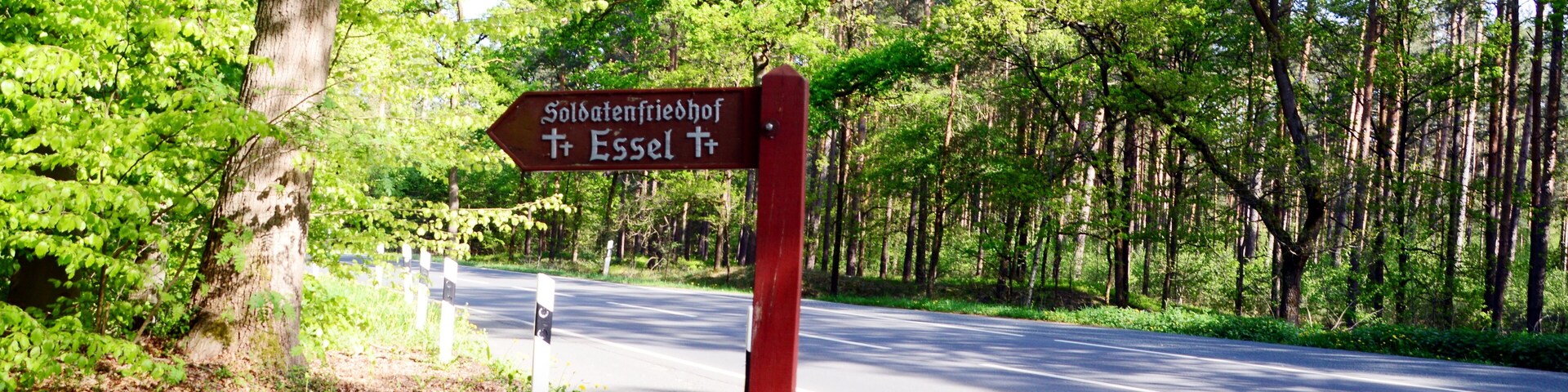 Sign War Cemetery in the Village Essel, Lower Saxony