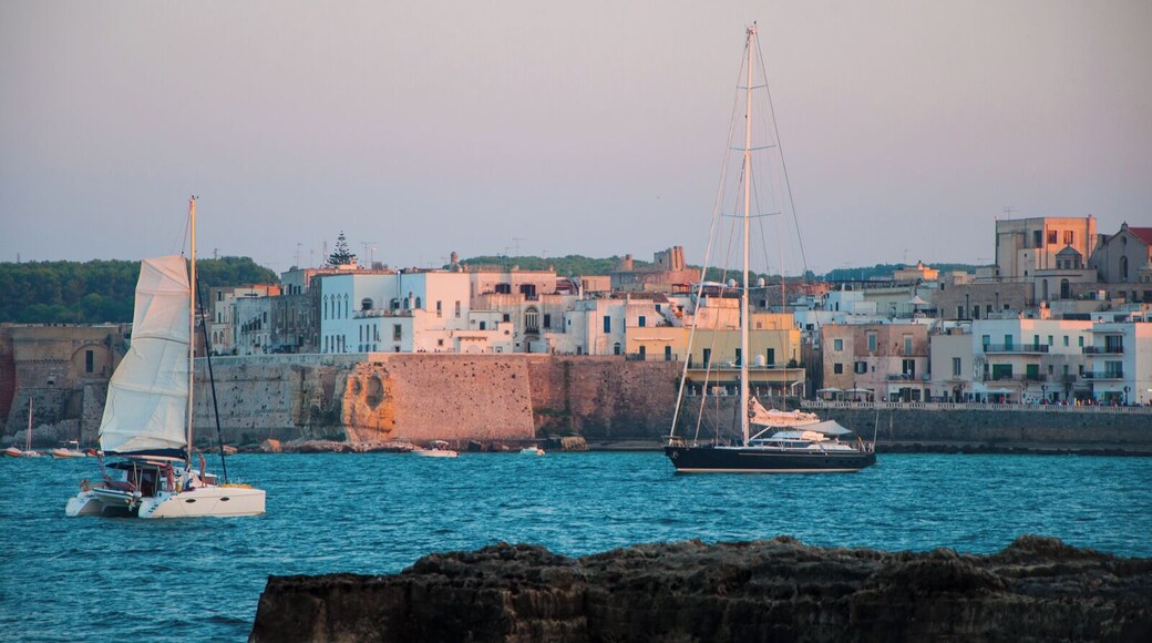 Otranto is a town and comune in the province of Lecce (Apulia, Italy), in a fertile region once famous for its breed of horses.
It is located on the east coast of the Salento peninsula. The Strait of Otranto, to which the city gives its name, connects the Adriatic Sea with the Ionian Sea and separates Italy from Albania. The harbour is small and has little trade.