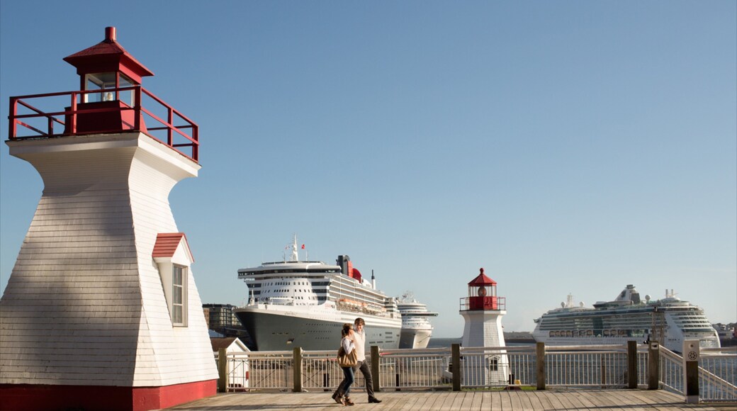 Saint John showing a marina and cruising as well as a couple