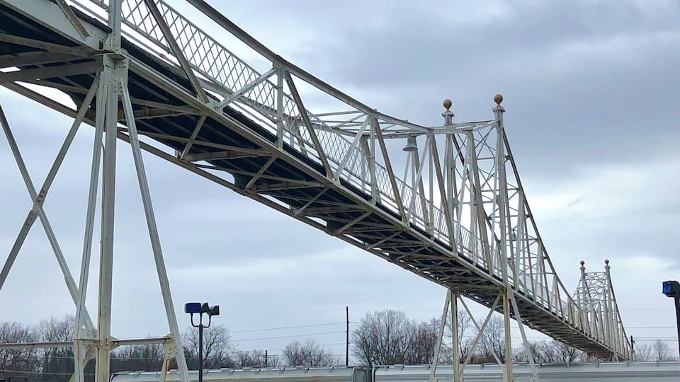 I was hoping to walk across the Jefferson Avenue Foot Bridge but it is closed for renovations.