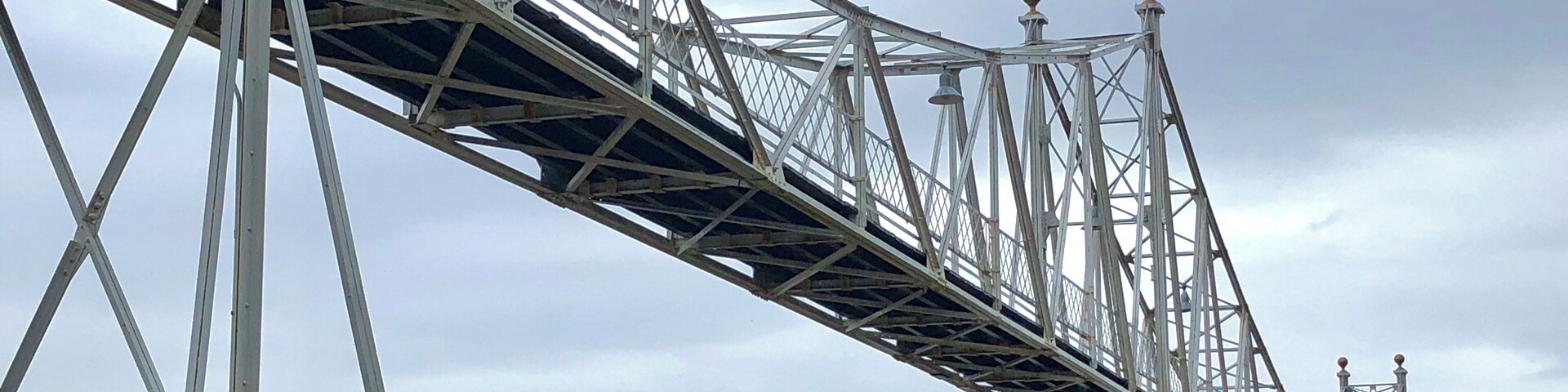 I was hoping to walk across the Jefferson Avenue Foot Bridge but it is closed for renovations.