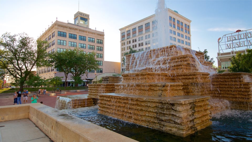 Springfield showing a city and a fountain