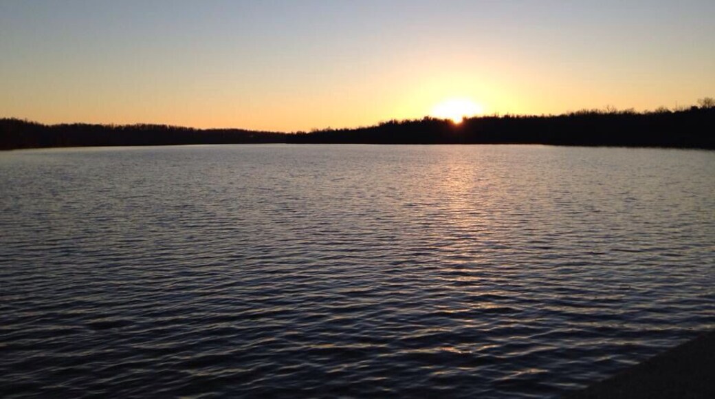 Fellows Lake at sunset.