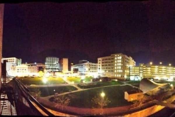 If you climb the stairs on the building behind Lock 3 stage, you'll be rewarded with a beautiful view! #Akron #View #Heights