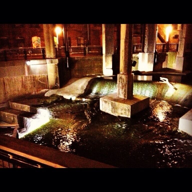 Off to the side of Lock 3, towards Bowery. #Akron