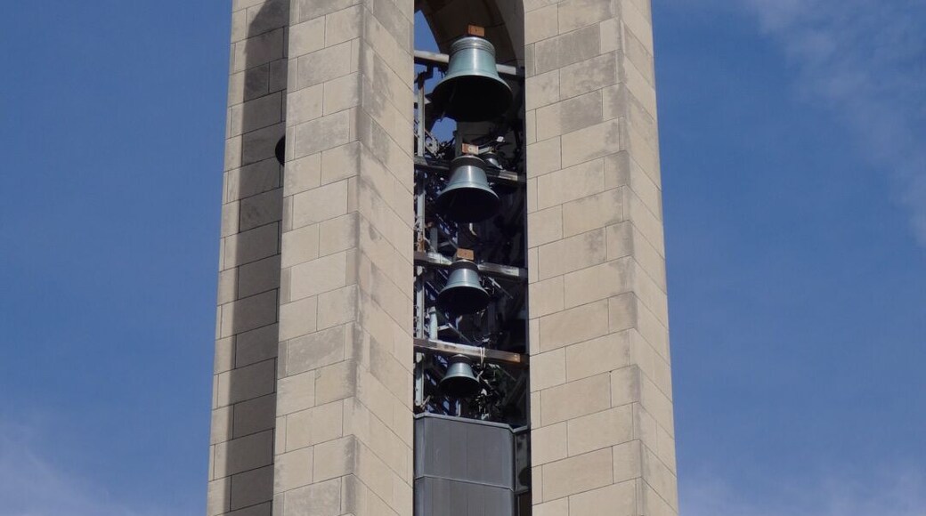 Carillon Historical Park is named for the 151-foot-tall Deeds Carillon.
A carillon is a musical instrument that is typically housed in the belfry of a church or municipal building. The instrument consists of at least 23 cast bronze, cup-shaped bells.
The tower was built in 1942 to commemorate the Deeds family. When the tower was built, each of 23 bells was inscribed with the name of a family member, with the “silent” bells bearing the names of deceased family members and ringing bells cast with the names of family members then living.
Today, with 57 bells, the carillon is Ohio’s largest. I'm not sure how much competition there is in that category.
The National Park Service listed the Deeds Carillon on the National Register of Historic Places in 2005.
The carillon is the heaviest musical instrument.