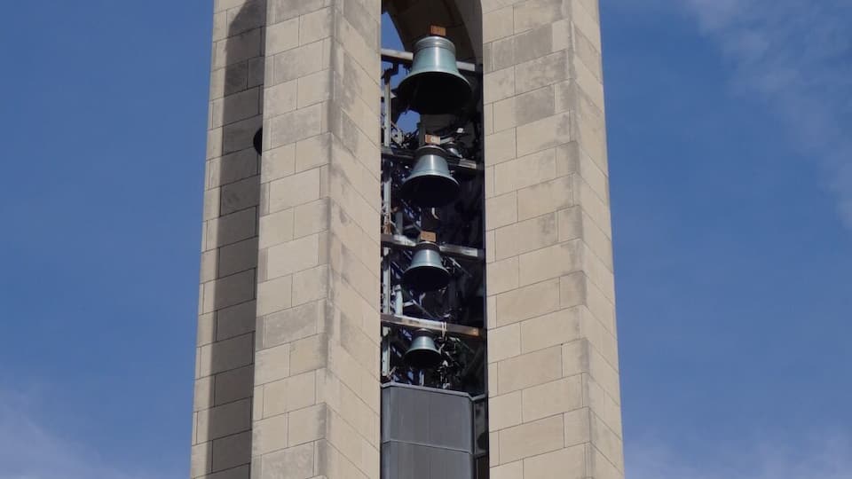 Carillon Historical Park is named for the 151-foot-tall Deeds Carillon.
A carillon is a musical instrument that is typically housed in the belfry of a church or municipal building. The instrument consists of at least 23 cast bronze, cup-shaped bells.
The tower was built in 1942 to commemorate the Deeds family. When the tower was built, each of 23 bells was inscribed with the name of a family member, with the “silent” bells bearing the names of deceased family members and ringing bells cast with the names of family members then living.
Today, with 57 bells, the carillon is Ohio’s largest. I'm not sure how much competition there is in that category.
The National Park Service listed the Deeds Carillon on the National Register of Historic Places in 2005.
The carillon is the heaviest musical instrument.