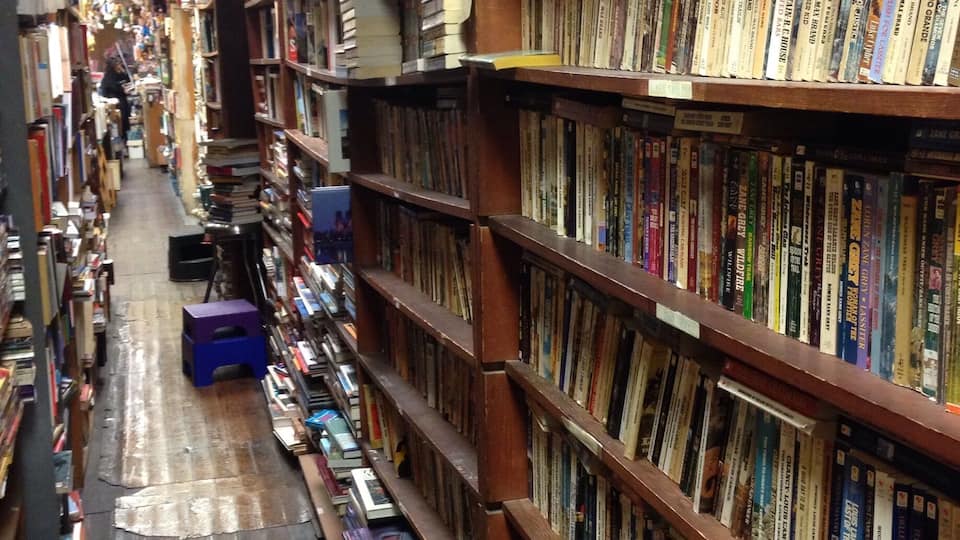 This store, tucked in among the bars of the Oregon District, is in the vein of the best used book stores - stacks arranged in a way that makes sense to the owner but no one else and narrow aisles to make more room for books. Also there are stacks of comic books and magazines, and all sorts of collector memorabilia for decorations.