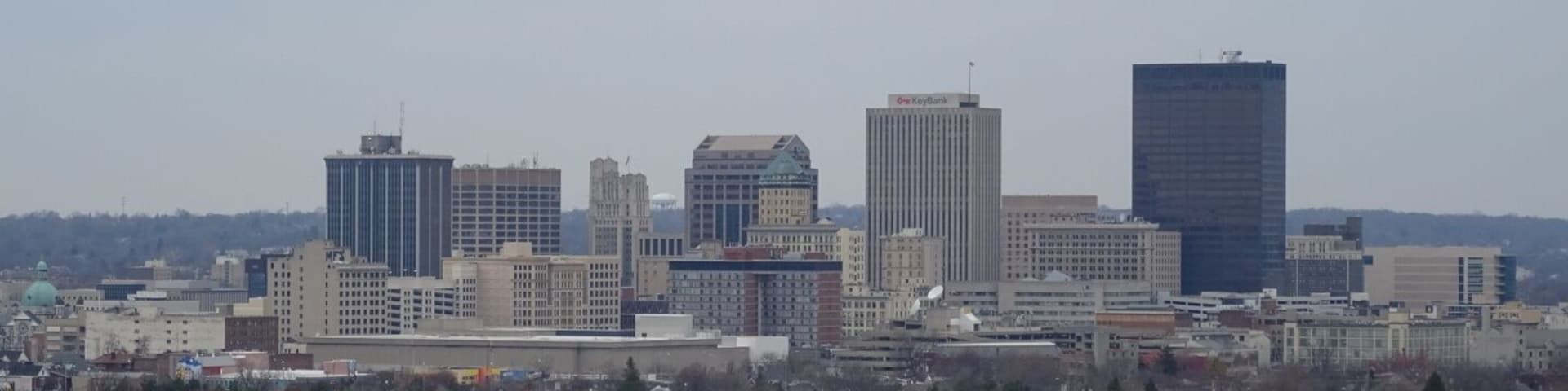 The view of the Dayton skyline from Lookout Tower - the highest point in the city - during the Great Dayton Flood of 1913, it became a place of refuge.
Woodland Cemetery and Arboretum in Dayton, Ohio, is one of the oldest "garden" cemeteries in the United States.
Incorporated in 1842, the cemetery began with 40 acres southeast of Dayton and has been enlarged to its present size of 200 acres.