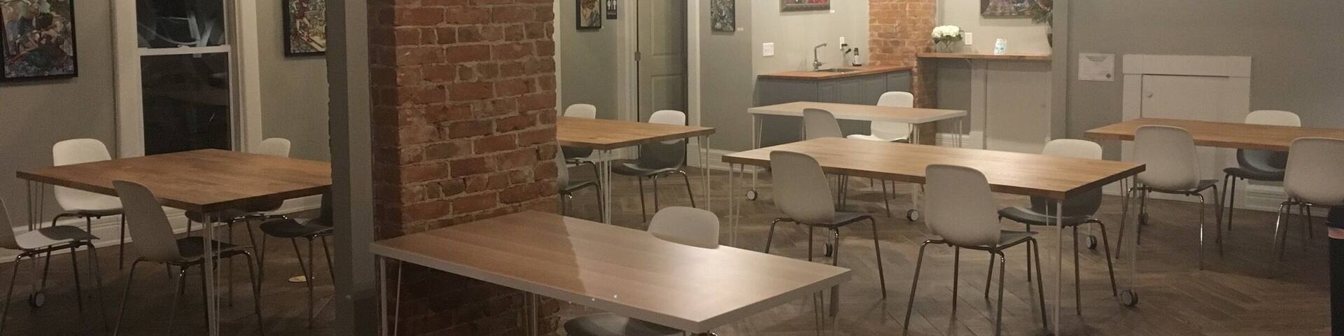 Upstairs room of the newly opened Gem City Catfe. What a cool space!! And downstairs is an amazing room where you can interact with the cats, most of whom are available for adoption.