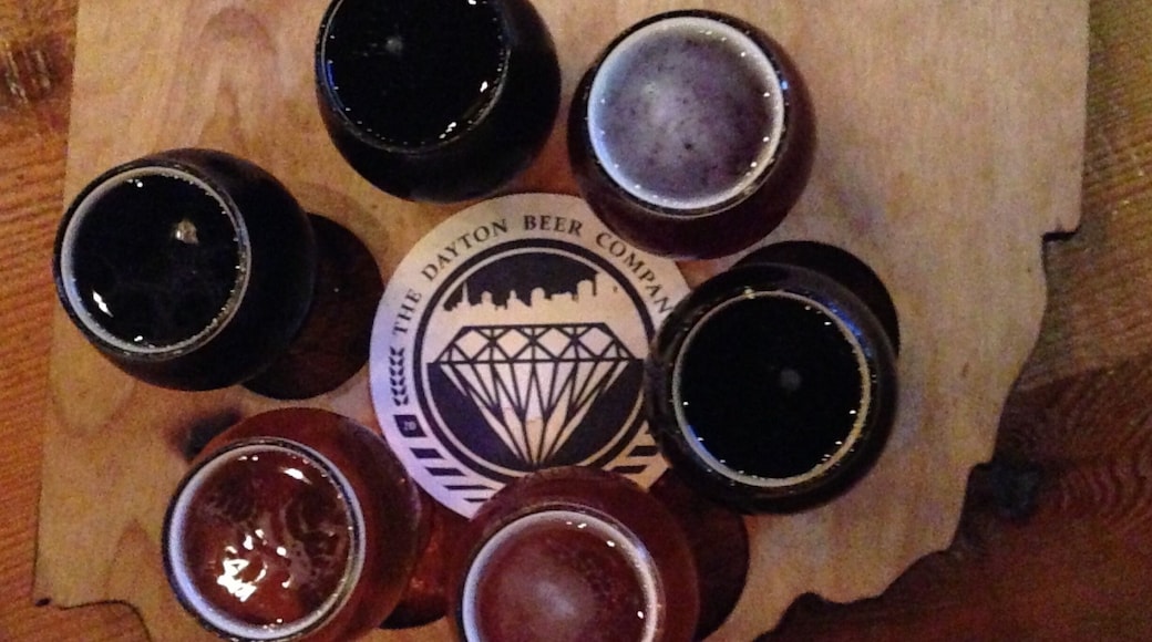 This microbrewery also features a tremendous selection of other craft beers on tap. They don't sell food but they do frequently have food trucks parked by the back patio, or you can just order in pizza for delivery. Lots of TVs for watching sports, but also shuffleboard and stacks of board games. It can get crowded, but it's a big place so you won't ever really be sardined in shoulder to shoulder.