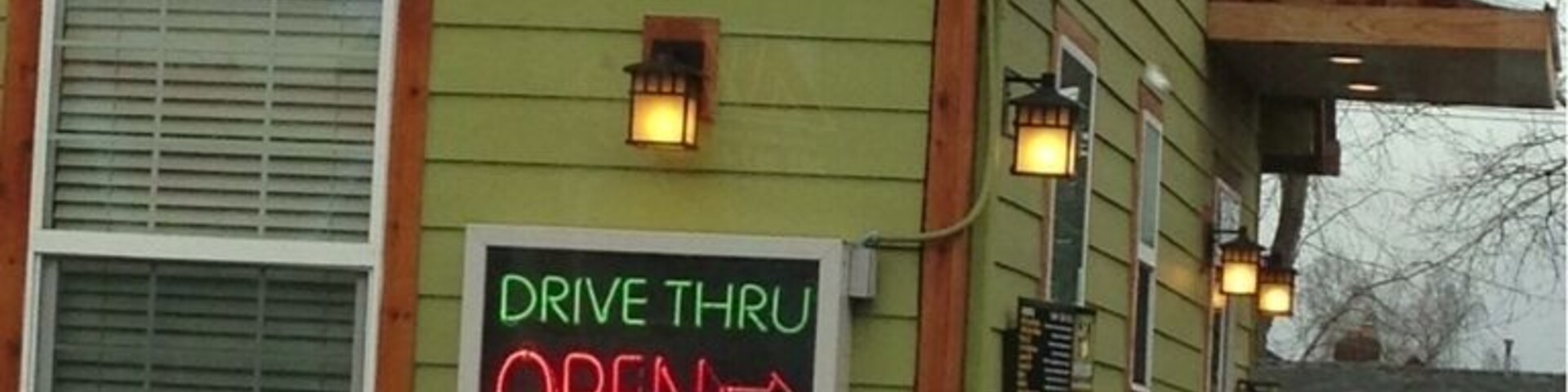 Lonely coffee drive-thru