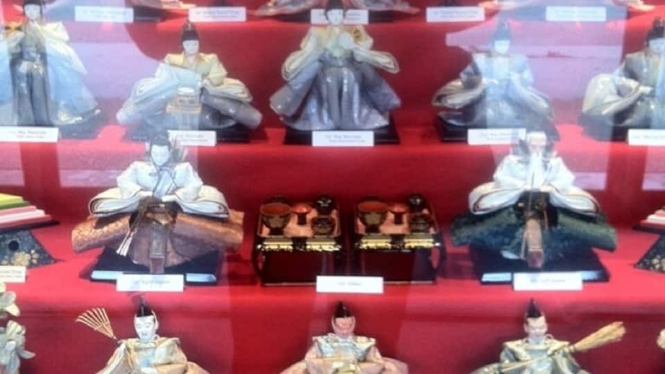 Japanese Dolls display. I thought this was kinda pretty