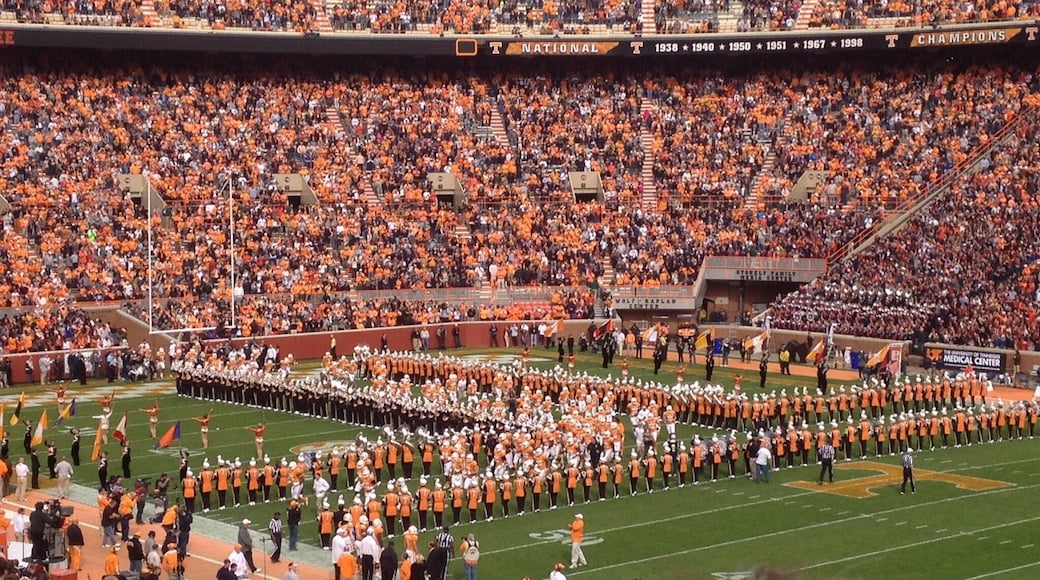 Tennessee football in Neyland stadium is a great way to spend a fall Saturday! Be sure to go early to go for a walk down Cumberland Ave and visit the bookstore before the game. There is a live radio call-in show (Volcalls) outside the stadium before the game. Its worth a visit too.