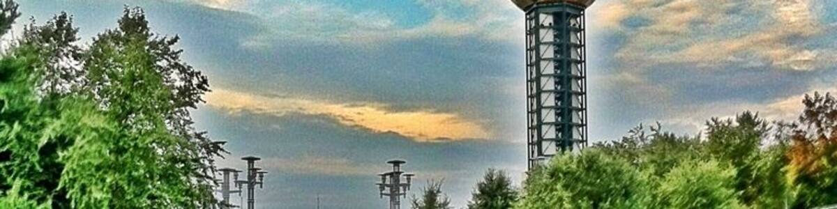 Pretty setting from the street of Worlds Fair Park.