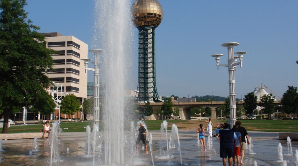 While my home town of Knoxville doesn't have the most impressive skyline the Sunsphere does add something unique to make it at least still memorable. It even made a Simpsons episode!