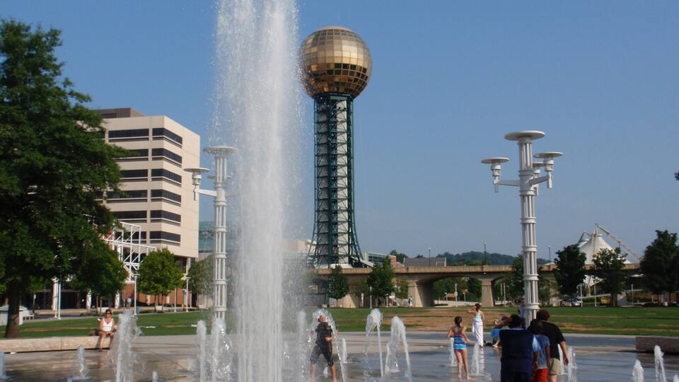 While my home town of Knoxville doesn't have the most impressive skyline the Sunsphere does add something unique to make it at least still memorable. It even made a Simpsons episode!