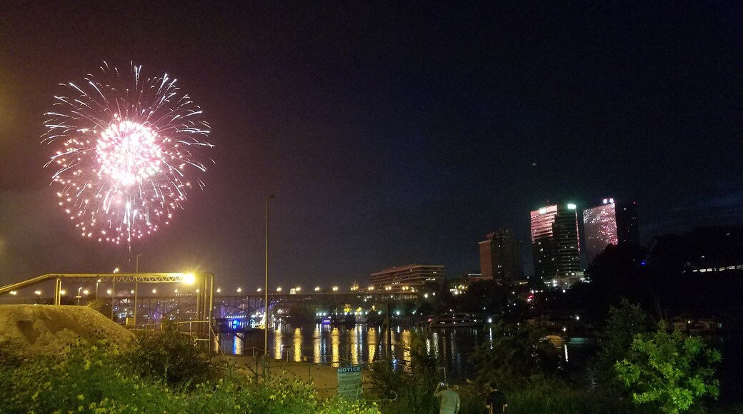 Loved how the fireworks reflected off the buildings.