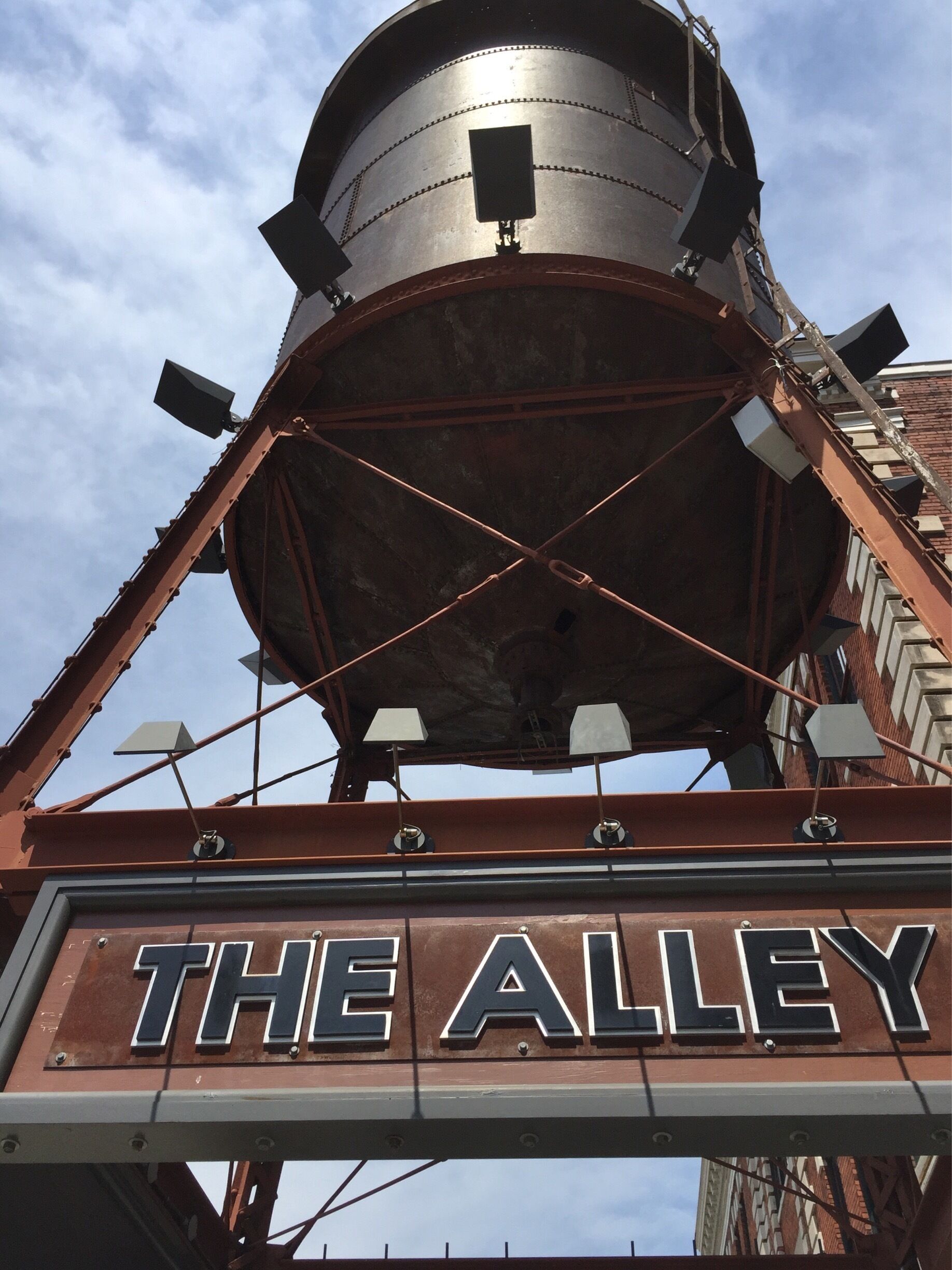 At "The Alley" near Tallapusa and Commerce St in Montgomery, AL. Good restaurants, some shops, including the Hank Williams Museum. And a very short walk to the river walk area. 