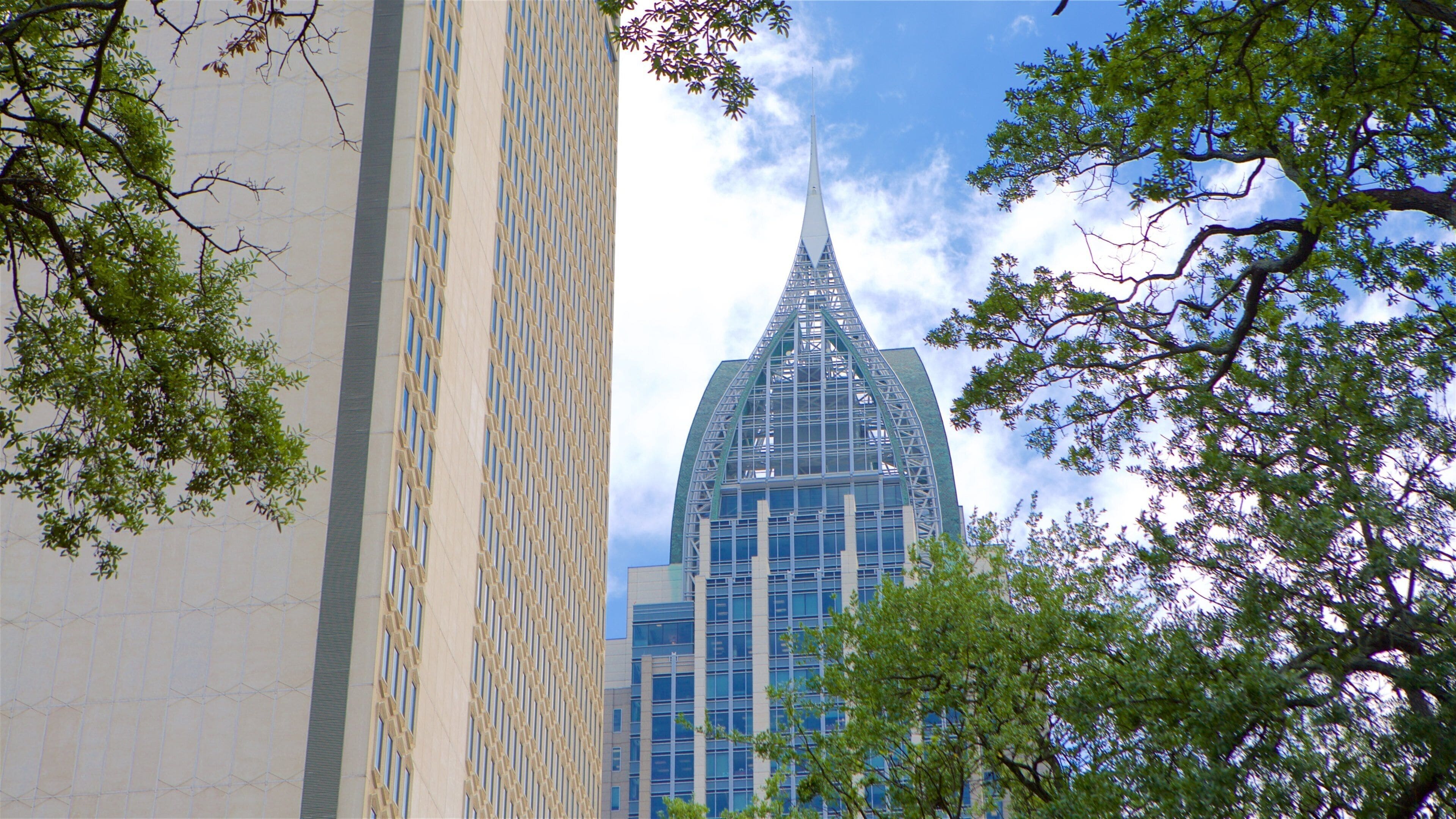 Mobile showing a high rise building