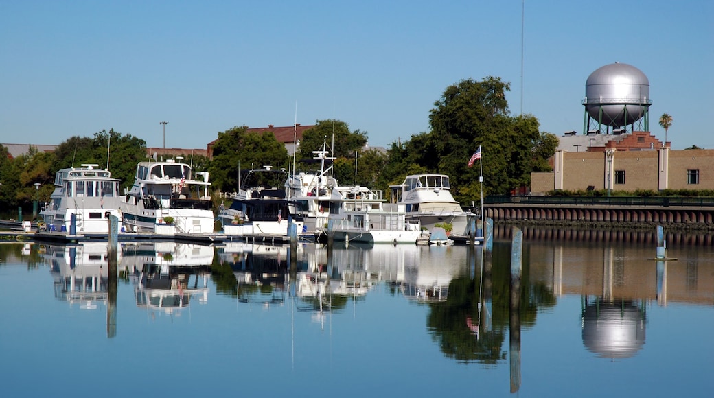 boat dock reflection