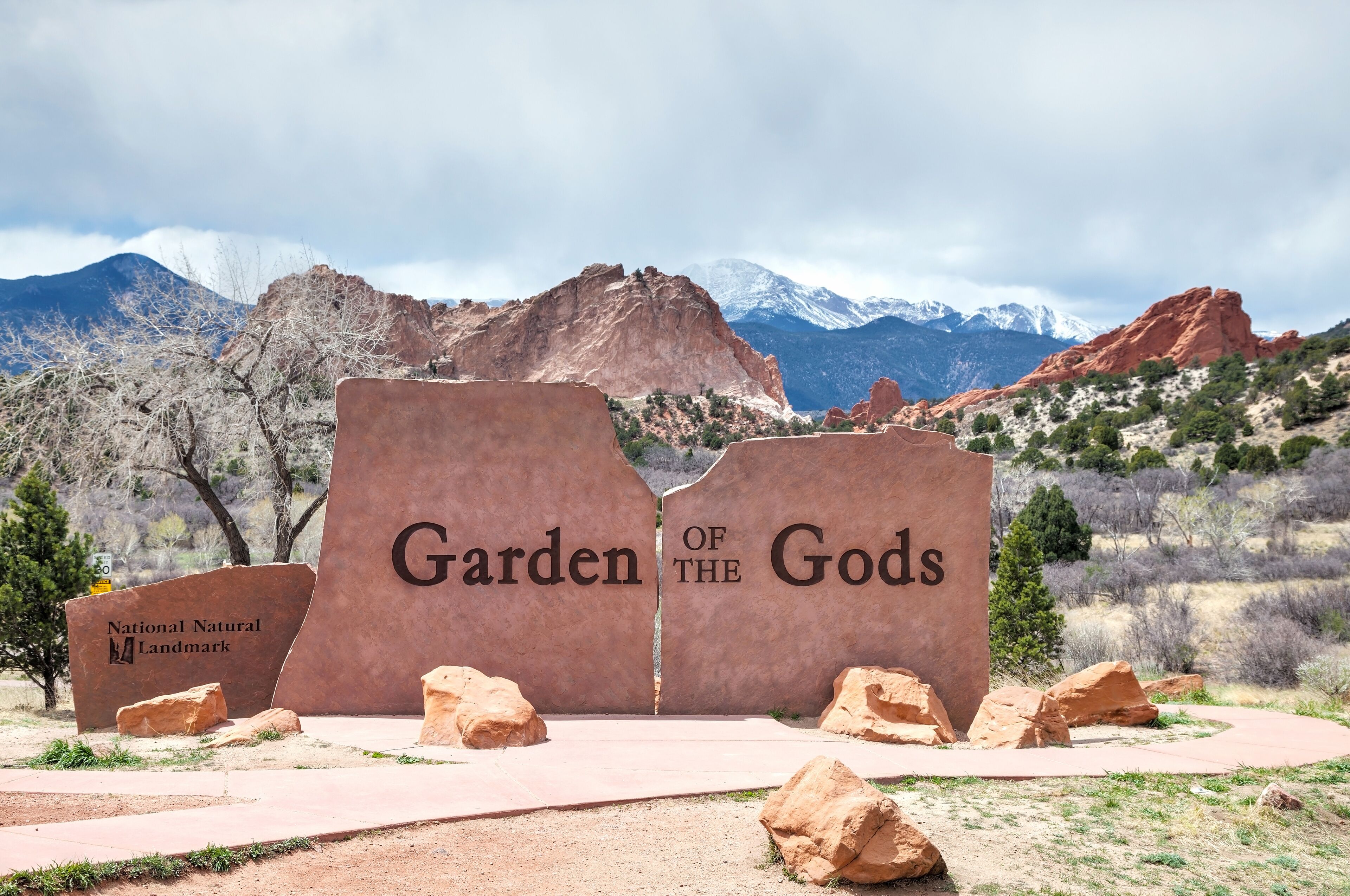 Garden of the Gods sign in Colorado Springs, Colorado