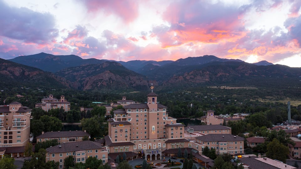 Aerial View of The Broadmoor and an Incredible Sunset