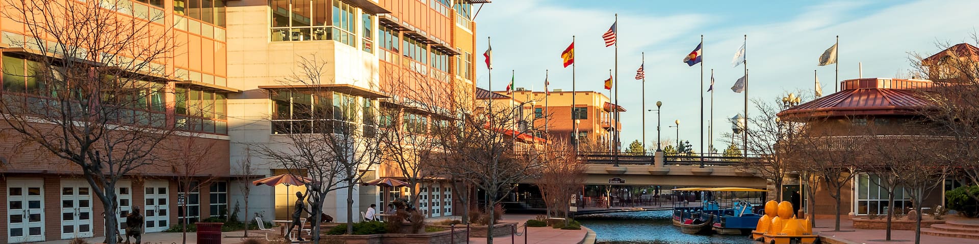 Scenic view of Historic Arkansas Riverwalk in Pueblo, Colorado
