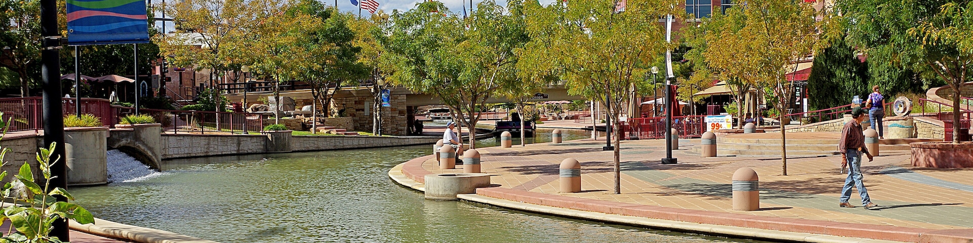 Based on a concept similar to the San Antonio Riverwalkin Texas. While they have a good start the recession slowed the development. It will probably take years to regain lost ground. Still worthy of a stop and enjoy if you are passing through.