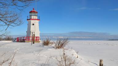 Cheboygan Crib Light is a light that marks the west pier head of the mouth of the Cheboygan River into Lake Huron in Cheboygan, Michigan, USA.