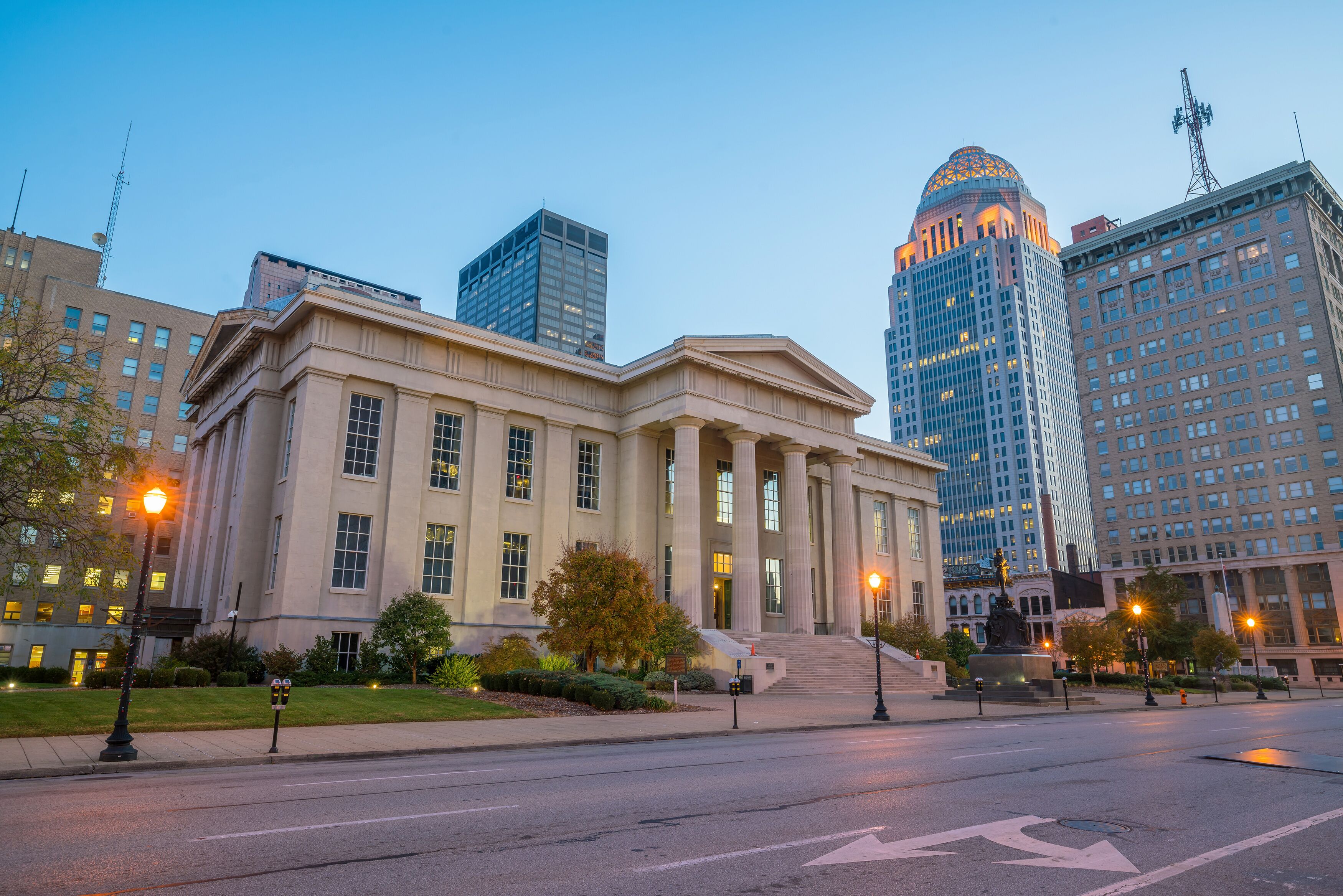 Louisville Metro Hall  vintage old building in downtown Louisville, Kentucky USA