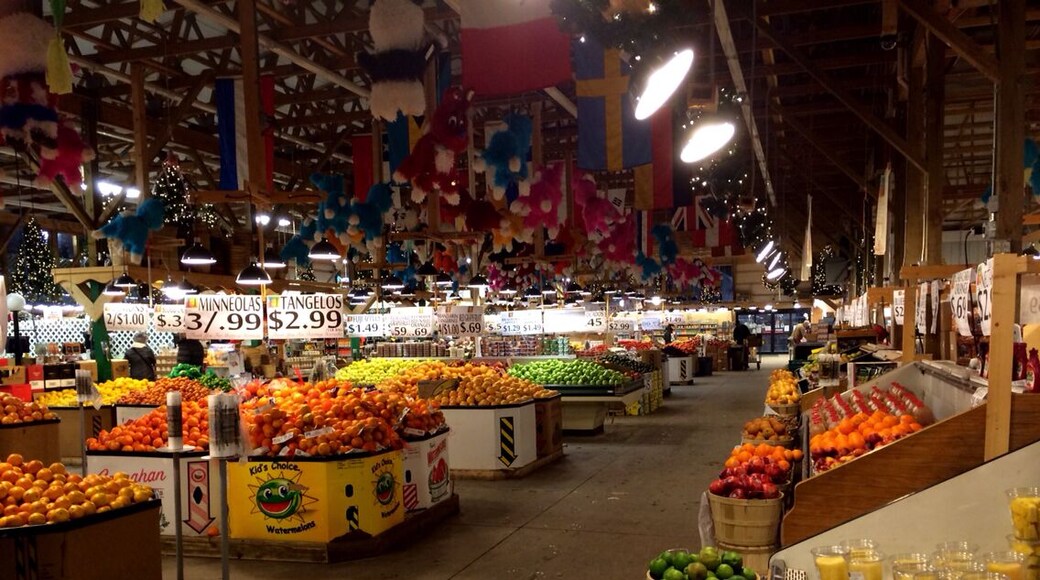 Excellent grocery store with an outdoorsy Michigan feel that includes wine samples and free cups of coffee.