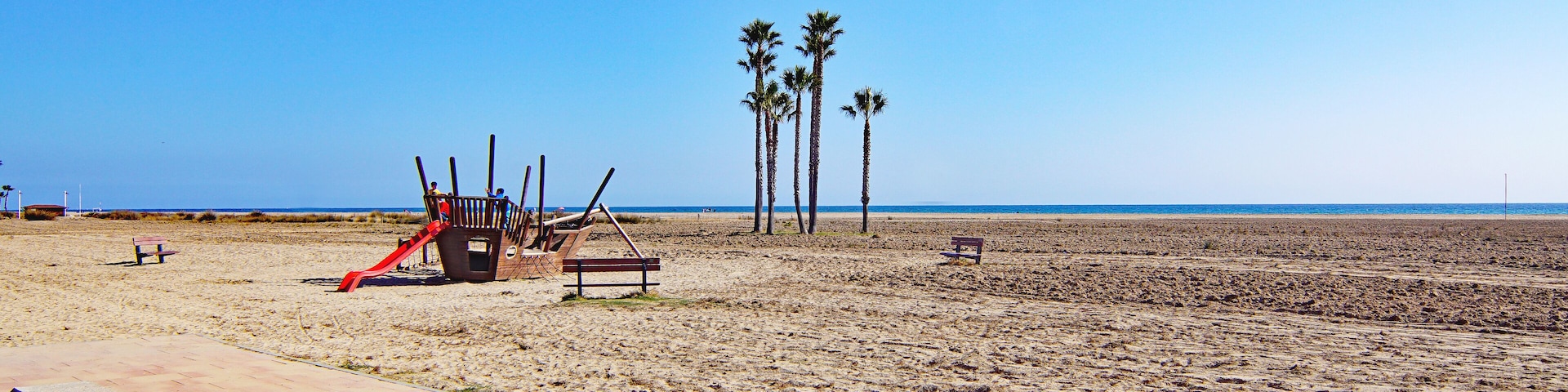 Playa de Comarruga, El Vendrell, Tarragona, Catalunya, España, Europa