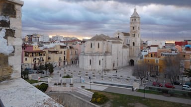 Barletta Cathedral's view in a cloudy day