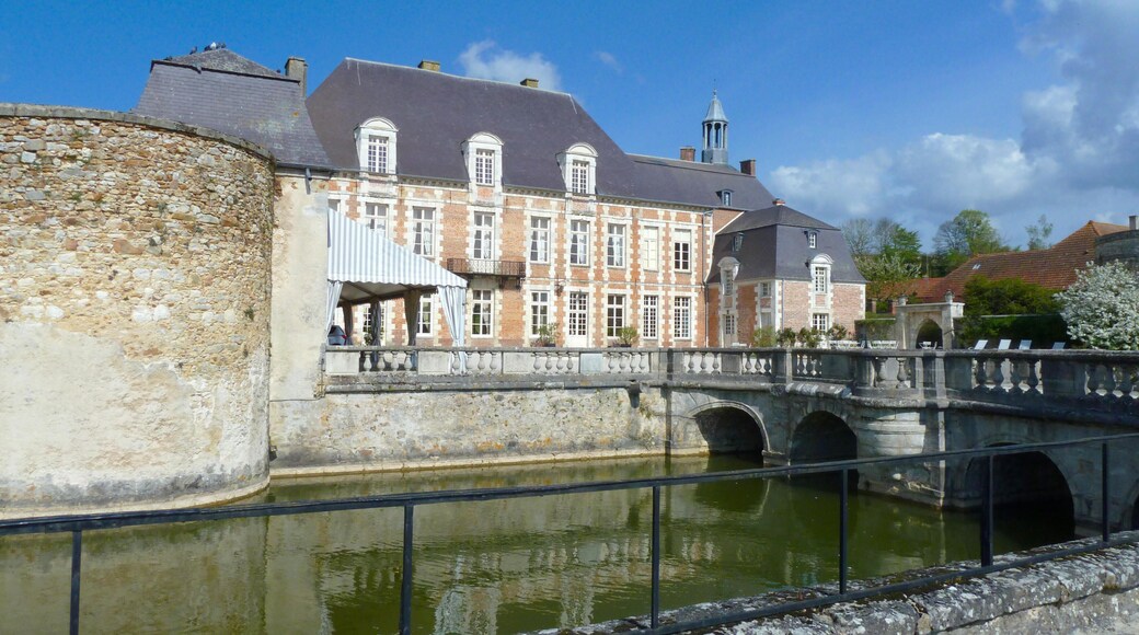 Chateau D'Etoges in France with moat