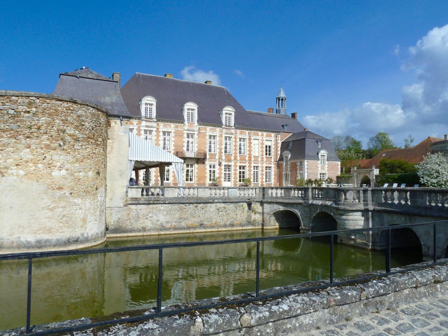 Chateau D'Etoges in France with moat