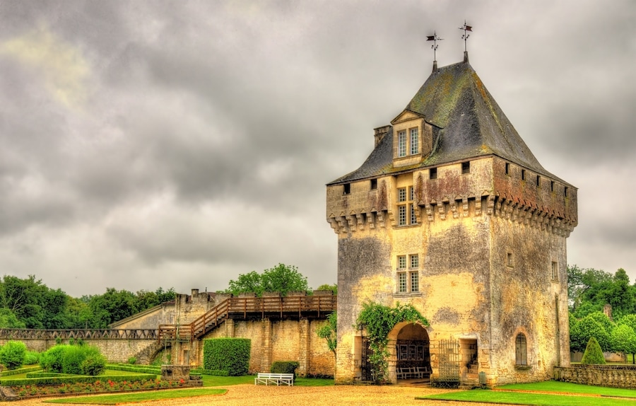 Chateau de la Roche Courbon in Charente-Maritime department of F