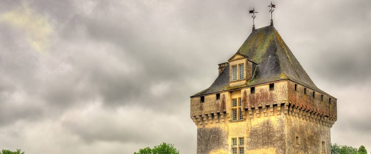Chateau de la Roche Courbon in Charente-Maritime department of F