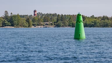 Famous old lighthouse on Arholma Island in the Stockholm Skärgard near Norrtälje, Sweden, Scandinavia