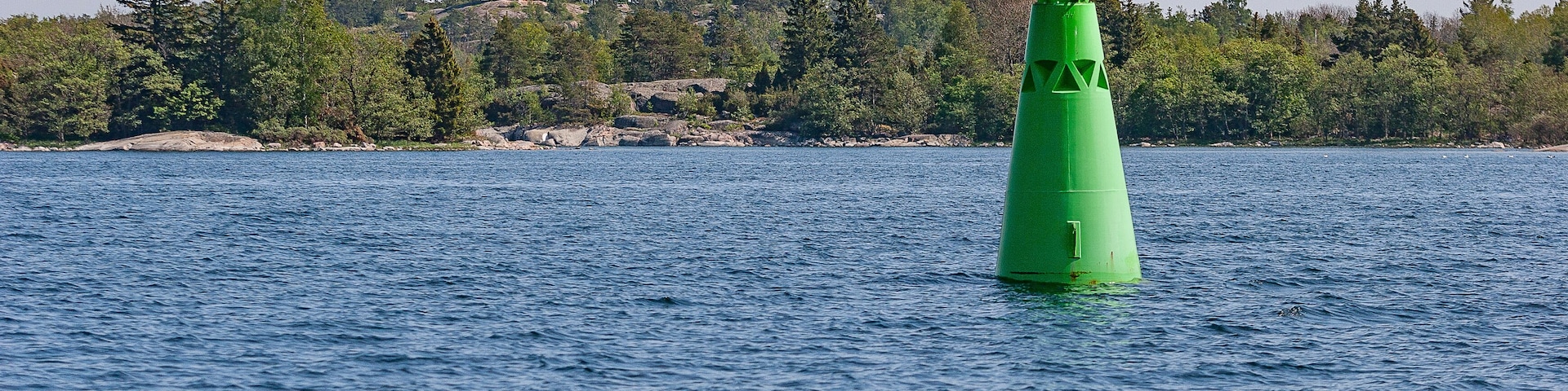 Famous old lighthouse on Arholma Island in the Stockholm Skärgard near Norrtälje, Sweden, Scandinavia