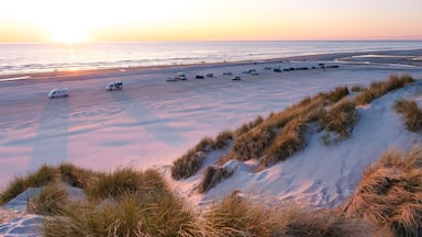 Breathtaking sunset views over the sandy beach at Blokhus in Denmark