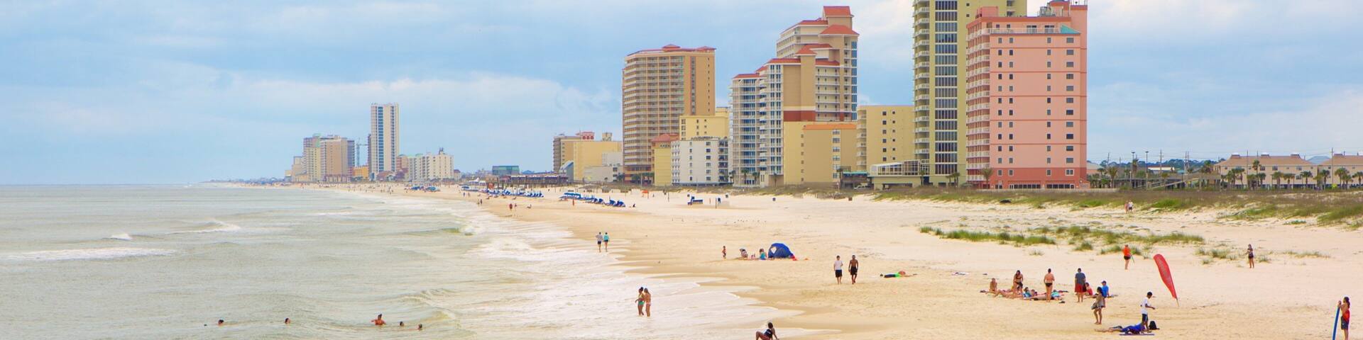 Gulf Shores featuring a coastal town, a beach and general coastal views