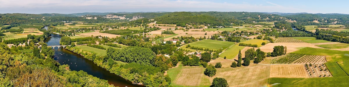 Panoramo from Domme, Dordogne-Perigord, France