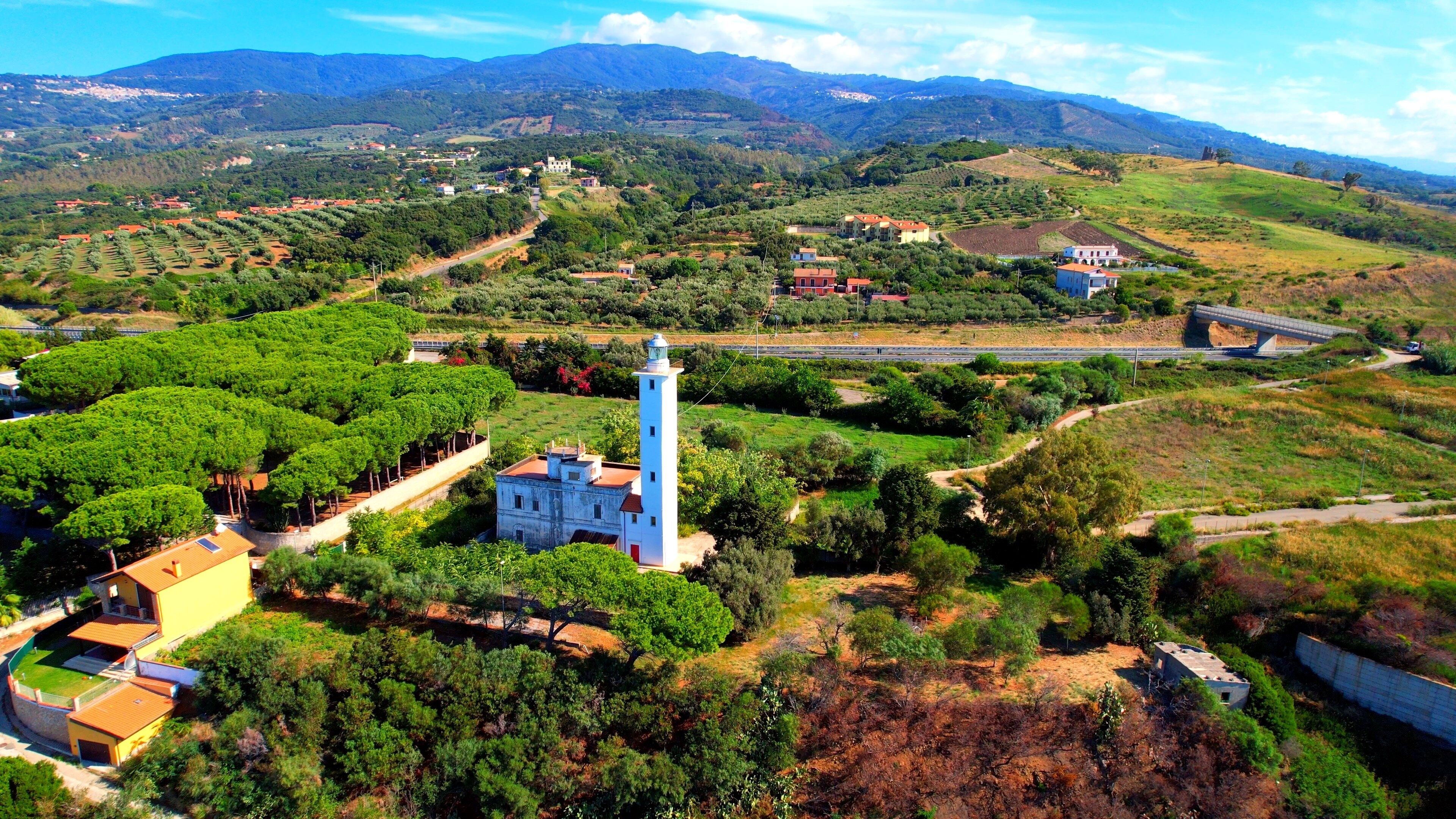 Capo Suvero lighthouse - Falerna - Italy - Calabria - Aerial view of the coast