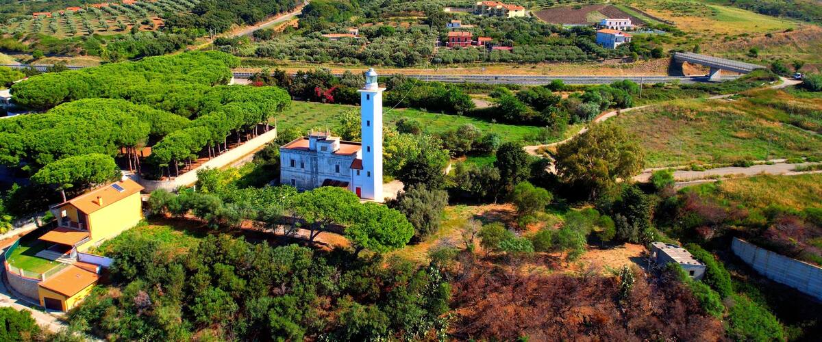 Capo Suvero lighthouse - Falerna - Italy - Calabria - Aerial view of the coast