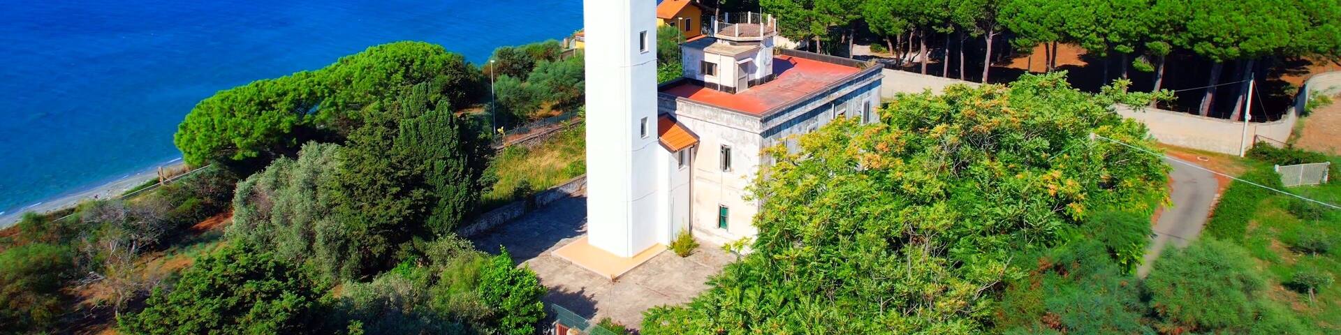 Capo Suvero lighthouse - Falerna - Italy - Calabria - Aerial view of the coast
