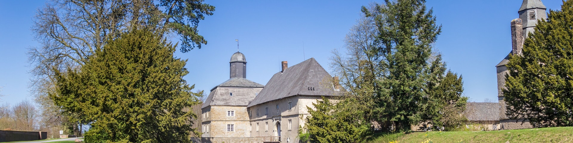 Panorama of castle Westerwinkel in Ascheberg, Germany